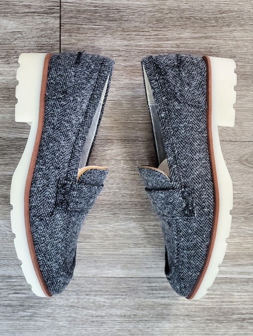 Vionic Women's Cleo Loafer - Gray Herringbone Slip-On Loafers - Picture 6 of 9
